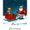Christmas Sleigh Reindeer Santa Claus