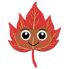 Lächelndes Herbstblatt