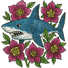 Shark among Crimson Blossoms