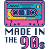 Neon 90s Cassette Design