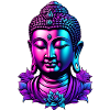 Neon Buddha Blossom Aura