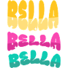 Bella Bella Dreifarbige Schrift