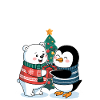 Eisbär Pinguin Weihnachtspullover süß Weihnachten