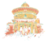 Architecture Monserrate Park Sintra illustration