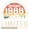 Novembre 1988 Anniversaire Rétro Unique