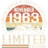 November 1963 Unique Retro Birthday