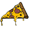 Melting Pepperoni Pizza Slice Illustration