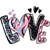 Love Kaleido Heart Pattern
