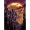 Fiery Summit at Dusk