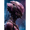 Pink Neon Mech Portrait