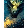 Stormbound Dragon Over City