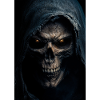 Hooded Skull Grim Reaper