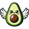 Kawaii Winged Avocado