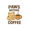 paws before coffee