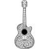 Ornament Guitar Pattern Illustration