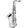 Saxophone Ornament Sketch