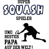 Squash Player Squasher Dad Father Man