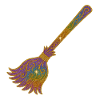 Rainbow Glitter Broom Magic
