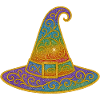 Rainbow Glitter Witch Hat