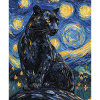 Panther Van Gogh Style Starry Night