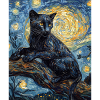 Panther Van Gogh Style Starry Night