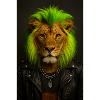 Lion NeonPunk in leather look