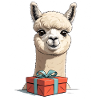 Alpaca with gift