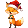 Fuchs mit Santa Hut