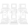 Retro Computer Grid Techno