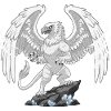 Mythical Gryphon on Crystal Rock