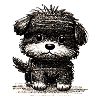 Chiot flou (gris)