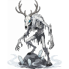 Wendigo Eisgeist Hirsch Skelett