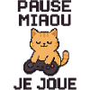 Pause Meow Pixel Chat Gamer