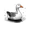 Funny Bird Goose