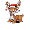 Rentier Weihnachtspullover Merry Christmas lustig