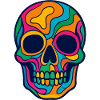 Halloween Mehrfarbiger Totenkopf