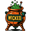 Halloween witch pot