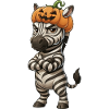 Grim Zebra Halloween Pouting Arms