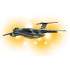 Cargo plane in solar fire