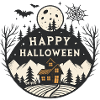 Halloween Night Mountain Cabin
