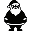 Black silhouette Santa