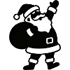 Weihnachtsmann Silhouette mit Sack