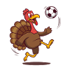 Turkey Playing Football Thanksgiving