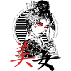 Black and Red Floral Beauty
