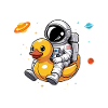 Duck Astronaut in Space