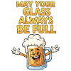 Beer Glass Saying Motif