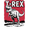 T-Rex Red Landscape Graphic