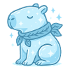 ✨ Winter Capybara – Sweet Christmas Motif