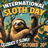 October 20 – International Sloth Day
