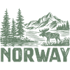 Norwegische Waldlandschaft mit Elch